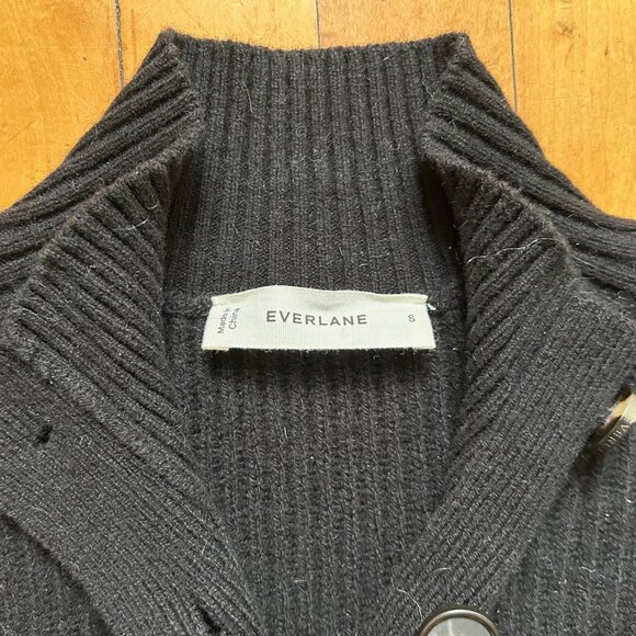 Everlane Cocoon Henley Sweater in Wool Cashmere Black S - Picture 6 of 7